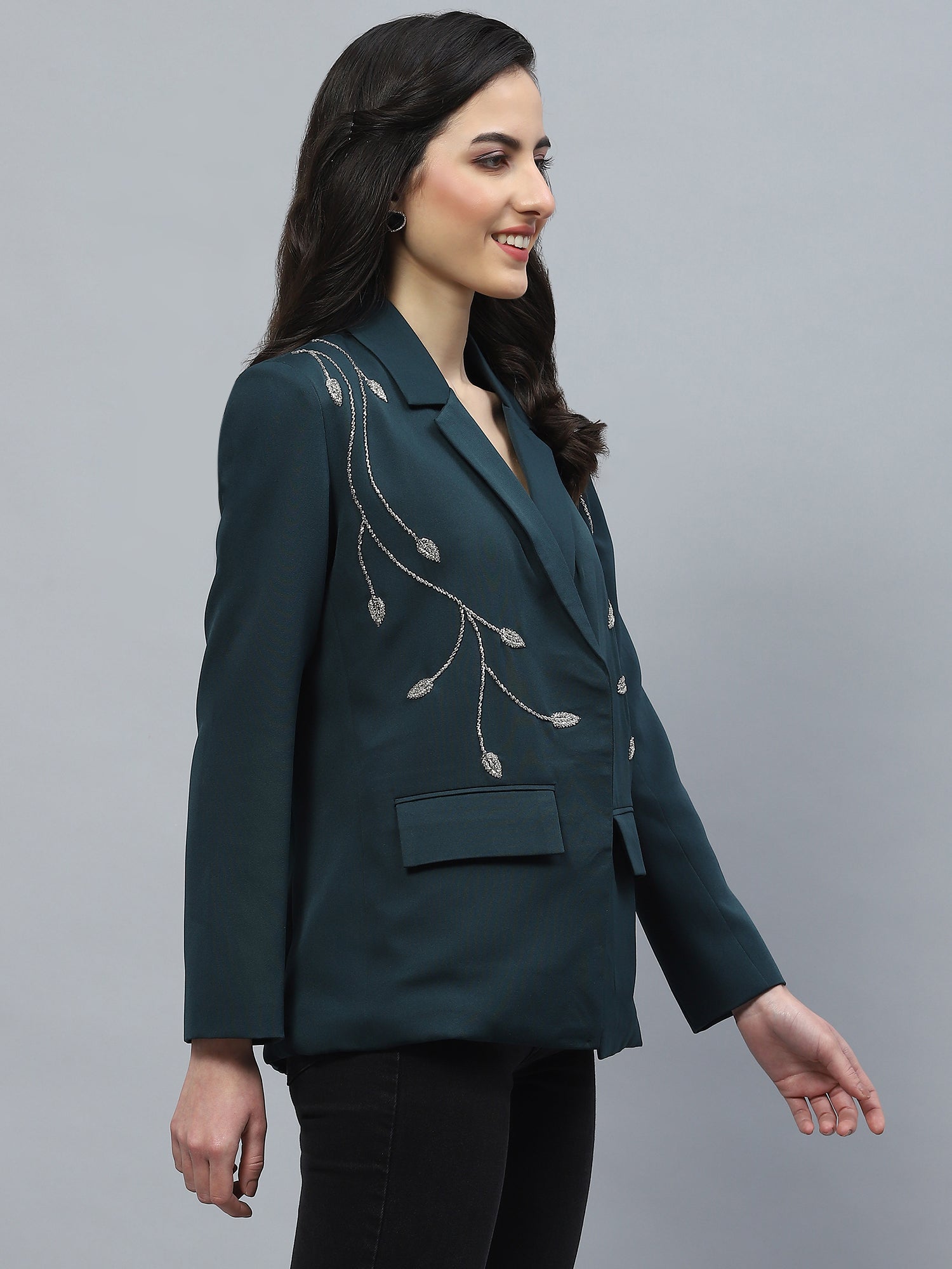 LEAF MOTIF BLAZER