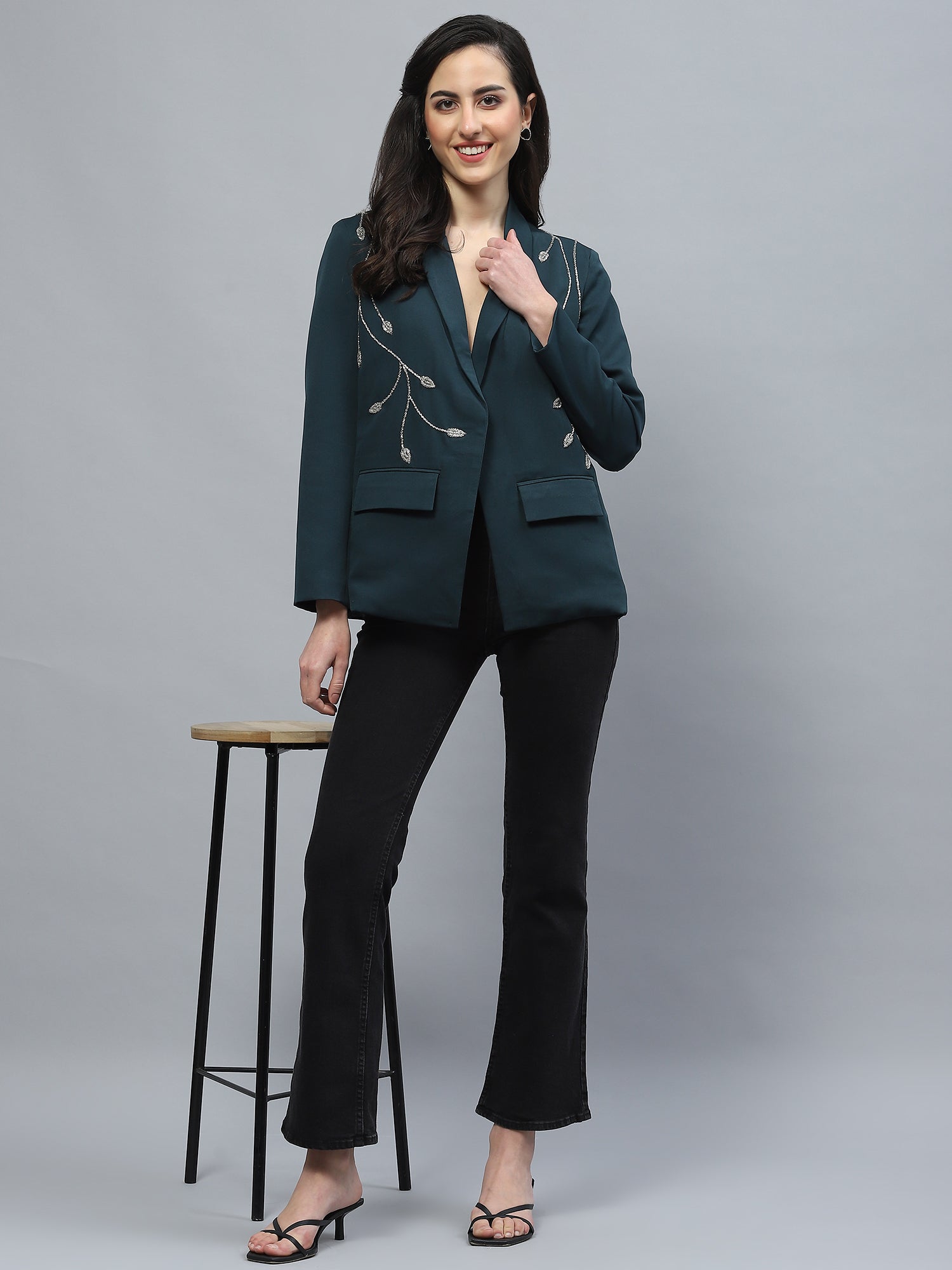 LEAF MOTIF BLAZER