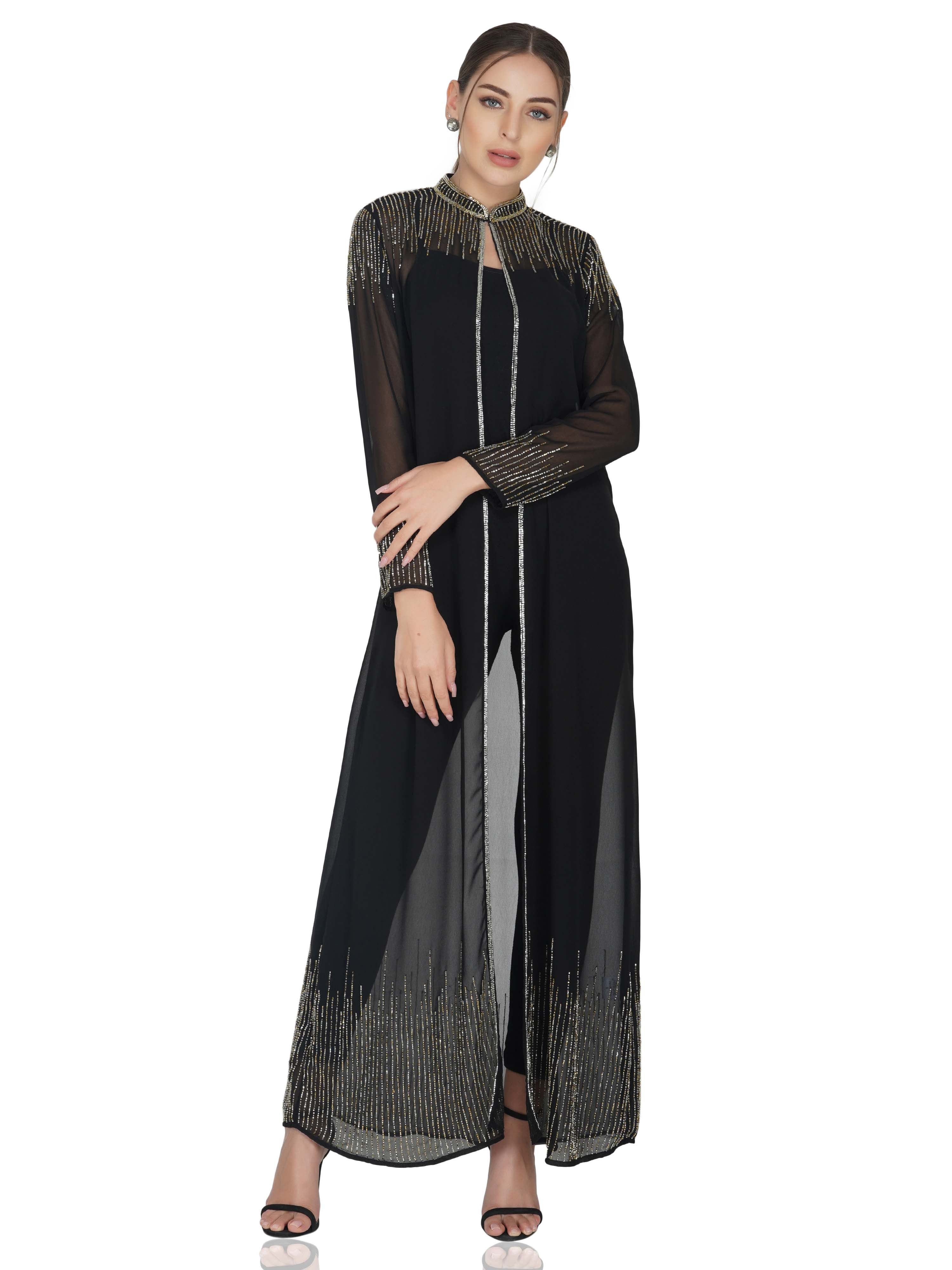 Attic Salt Embellished long cape