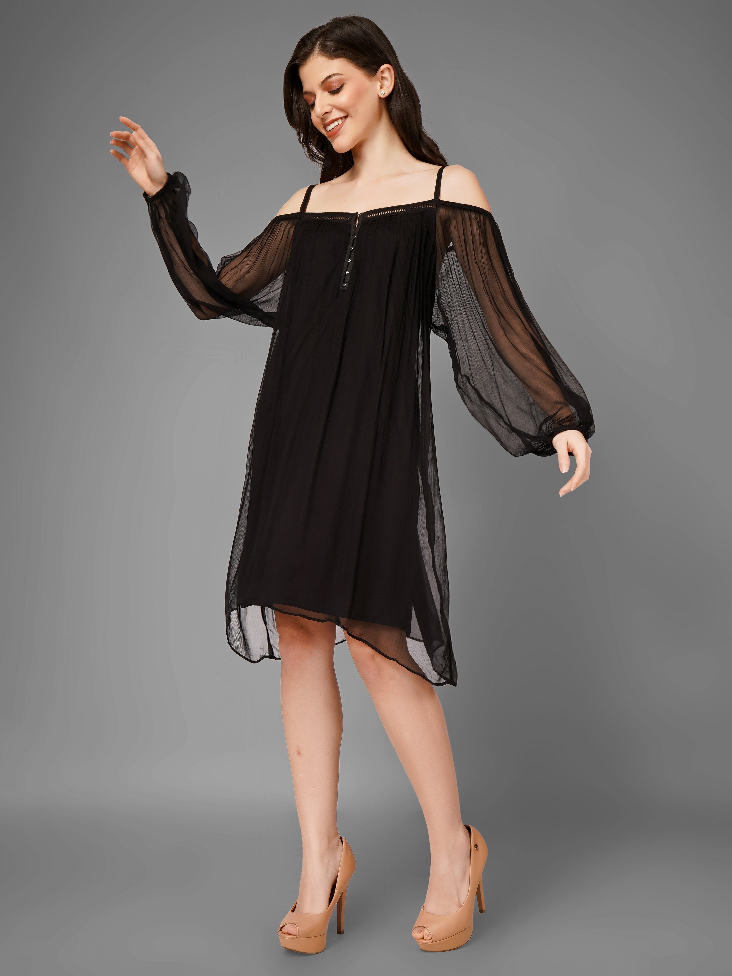 Easy- Brezy Black Dress