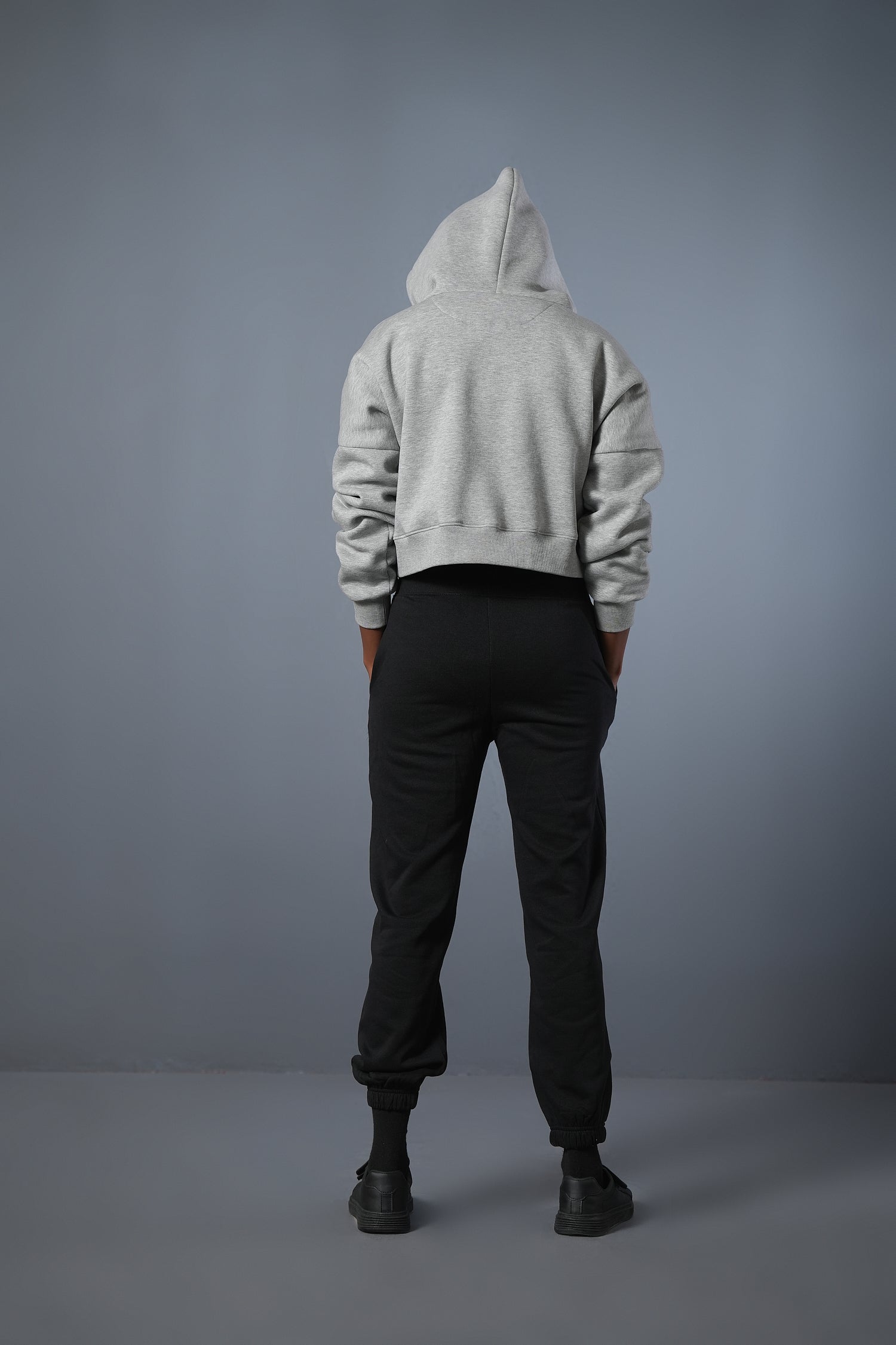 OCTOPIY DROP SHOULDER HOODIE GREY