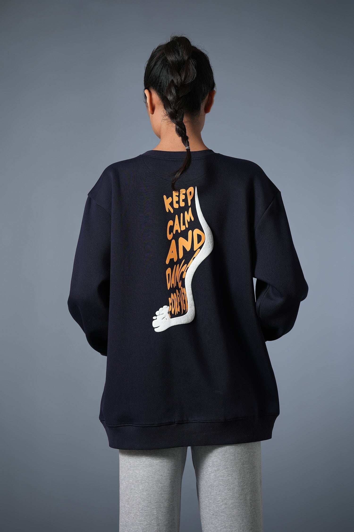 KEEP CALM AND DANCE SWEATSHIRT NAVY